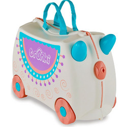 Trunki Lola The Lama Παιδική Βαλίτσα Καμπίνας 31x46x20.5cm με 4 Ρόδες Λευκή
