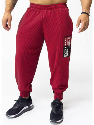Evolution Body Ανδρικό Παντελόνι Φόρμας Fleece με Λάστιχο Κόκκινο BODY2600