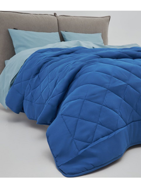 Microsilk Καπιτονέ Μονόχρωμο Κουβερλί Gentle Μονή (160x240cm) Μπλε