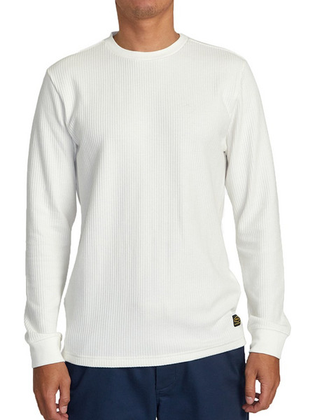 RVCA DAY SHIFT THERMAL LS TOP OFF WHITE