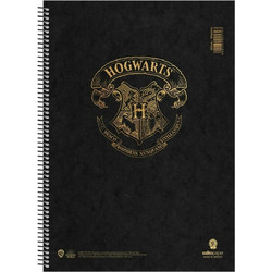 Salko Harry Potter Σπιράλ Τετράδιο Ριγέ A4 90 Φύλλων 3 Θεμάτων Μαύρο 7358