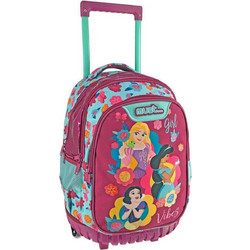 Must Disney Princess Girl Vibes Σχολική Τσάντα Τρόλεϊ Δημοτικού Ροζ 563472