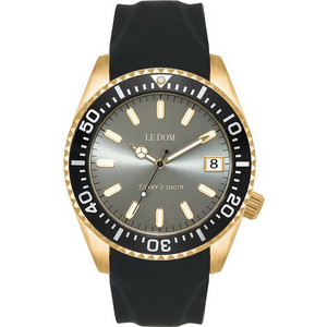 Le Dom Diver's LD. Ανδρικό Ρολόι με Μαύρο Καουτσούκ Λουράκι 1490-3 Le Dom Diver's LD. Ανδρικό Ρολόι με Μαύρο Καουτσούκ Λουράκι 1490-3