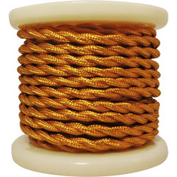 EL338003 | EL338003 | Textile Cable Τwist 2x0.75mm ρολλό 10mt - ΧΡΥΣΟ ΓΥΑΛΙΣΤΕΡΟ