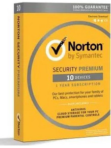 Norton Security Premium για 10 Συσκευές και 1 Έτος Χρήσης με 25GB Cloud