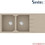 Sanitec Ultra Granite 800 Επικαθήμενος Νεροχύτης Γρανίτη Αντιστρεφόμενος Ματ Sabbia 116x50cm