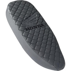 Σέλα λεπτή μπακλαβωτή Honda C50 μαύρη ραφή μαύρο λογότυπο Racing