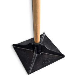 TAMPER 25X25CM ΜΕ ΞΥΛΙΝΟ ΚΟΝΤΑΡΙ 1.5M ΓΙΑ ΣΤΑΜΠΩΤΑ
