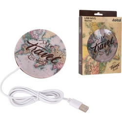 ΘΕΡΜΑΝΤΙΚΗ ΒΑΣΗ ΚΟΥΠΑΣ I-TOTAL USB MUG WARMER - OLD MAP (ΠΑΛΙΟΣ ΧΑΡΤΗΣ) XL2019