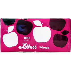 Χαρτοπετσέτες Λευκές 33x33 Mega Endless 305gr (Συσ./160φ)