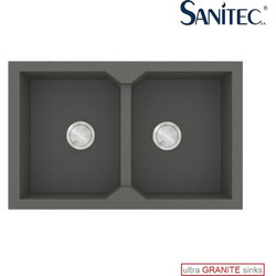 Sanitec Ultra Granite 818 Υποκαθήμενος Νεροχύτης Γρανίτη Αντιστρεφόμενος Ματ Pietra 86x50cm