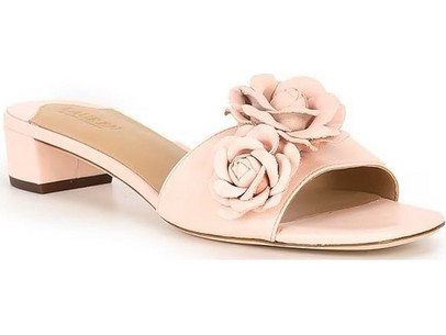 LAUREN RALPH LAUREN WOMAN MULE ΡΟΖ 100% ΔΕΡΜΑ ΜΕ ΑΝΑΓΛΥΦΑ ΛΟΥΛΟΥΔΙΑ ΕΜΠΡΟΣ ΣΤΗ ΦΑΣΑ ΚΑΝΟΝΙΚΗ ΓΡΑΜΜΗ