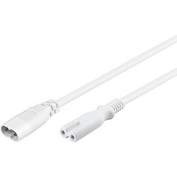 GOOBAY καλώδιο προέκτασης τροφοδοσίας 97200, 2x 0.75mm 2m, λευκό