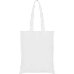 Τσάντα non woven μακρύ χερούλι λευκή Υ40x36εκ. Δυνατότητα εκτύπωσης