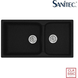 Sanitec Classic 307 Επικαθήμενος Νεροχύτης Γρανίτη Αντιστρεφόμενος Ματ Metallic Space 92x51cm