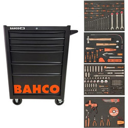 BAHCO 1470K6BKFFSDR - Τρόλεϊ βαρέως τύπου 26" με εργαλεία, κιτ 198 τεμαχίων