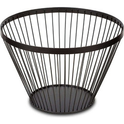 Φρουτιέρα Misty 10-100-031 Φ30x20cm Black Nava Μέταλλο