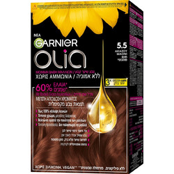 Garnier Olia 5.5 Ακαζού Μαονί Μόνιμη Βαφή Μαλλιών Χωρίς Αμμωνία 60ml