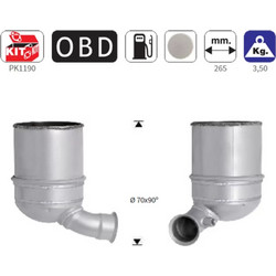 ΦΙΛΤΡΟ DPF ΚΟΡΔΙΕΡΙΤΗ CITROEN C3, DS3 / PEUGEOT 206+ 207, 208, 2008 1.4TD HDI 1398cc 8HP-8HR-8HZ 2009-2016 AS/FD1057