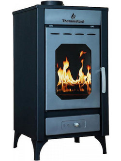Thermosteel X30 Grey Black Ατσάλινη Ξυλόσομπα 14kW