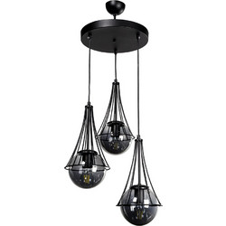 ARlight PDT 1251-3 BK Κρεμαστό Φωτιστικό Οροφής Τρίφωτο E27 0103502