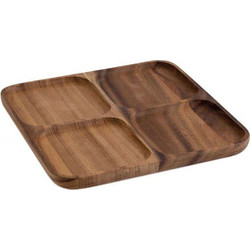 Ορντερβιέρα 4 Θέσεων Snack Acacia AH-CC24013 25x25x2cm Natural Andrea House Ξύλο