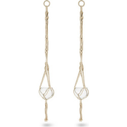 Coincasa γυάλινη θήκη για γλάστρα με κορδόνι macrame 86 cm - 007269538 Διάφανο