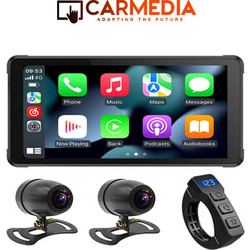 CARMEDIA CMM210 5,5" IPX7 WIRELESS CARPLAY + DVR MONITOR FOR MOTO
