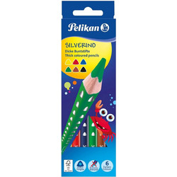 Pelikan Silverino Triangle Ξυλομπογιές Σετ 6τμχ
