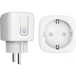 Tuya 16A EU Smart Socket, WiFi Έξυπνη Πρίζα με Power Monitoring, Timing Function, Voice Control, Alexa, Google Assitant