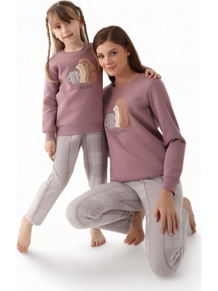 Πιτζάμα για κορίτσι Polar Fleece Arnetta Awesome AR2612G-Σάπιο Μήλο