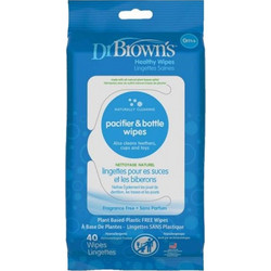 Dr. Brown's Pacifier & Bottle Wipes Μαντηλάκια Καθαρισμού Πιπίλας & Θηλών, 40τμχ