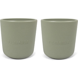 Filibabba Ποτηράκια Σιλικόνης Green 2τμχ FI-02267
