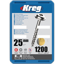 Kreg SML-C1-1200 Βίδες 25mm χοντρό σπείρωμα 1200τεμ