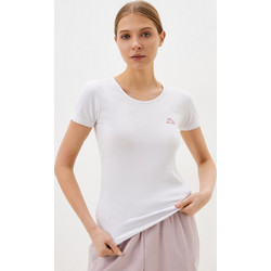 Kappa Γυναικείο Κοντομάνικο T-shirt Άσπρο K2534-WHT