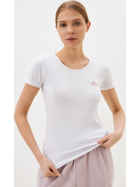 Kappa Γυναικείο Κοντομάνικο T-shirt Άσπρο K2534-WHT