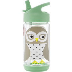 3 Sprouts Owl Παιδικό Μπουκάλι Πλαστικό BPA Free με Καλαμάκι Πολύχρωμο 350ml