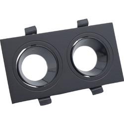 Χωνευτό Πλαίσιο 17x9x3cm για Δίφωτο Σποτ Οροφής GU10 με Κινούμενη Κεφαλή