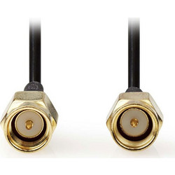 NEDIS CSGL02000BK20 Καλώδιo SMA αρσ. - SMA αρσ. με επίχρυσα βύσματα 2m