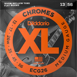 D'Addario ECG26 Σετ 6 Χορδές Ηλεκτρικής Κιθάρας Chrome 13-56" Medium Tension