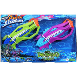 Hasbro Nerf Dinosquad Super Soaker Raptor Surge Dual Pack Σετ Νεροπίστολα για 6+ Ετών