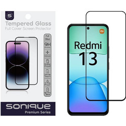 Sonique Hardy Premium Series Full Cover 9H Tempered Glass Μαύρο (Xiaomi Redmi 13 4G / Poco M6 4G)