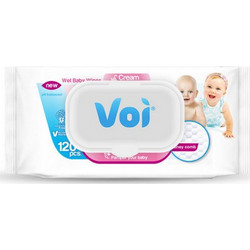 Voi Cream Lotion Μωρομάντηλα Χωρίς Οινόπνευμα 120τμχ
