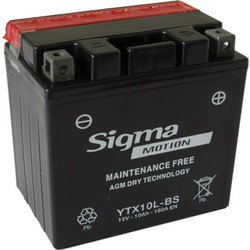 Sigma Motion Μπαταρία Μοτοσυκλέτας YTX10L-BS 160A 10Ah