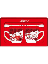 Σετ Κούπα Love Κεραμική 4 Τεμχ 330ml