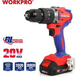 Κρουστικό Δραπανοκατσάβιδο Μπαταρίας 20V Brushless | 2x2Ah | 60Nm | 21+1+1 Ρυθμίσεις Ροπής |
