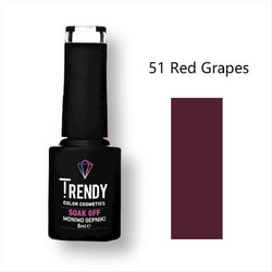 Trendy Soak Off 51 Red Grapes Ημιμόνιμο Βερνίκι Νυχιών 6ml