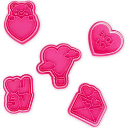 Legami Φόρμες Κουπάτ Σετ 5 Cookie Cutters With Stamps Love VCC0001