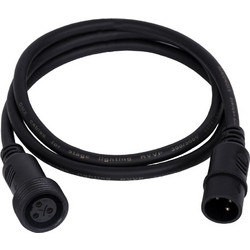 51171 Καλώδιο 3PIN DMX512 1 Μέτρο από Female XLR σε Male XLR Τερματισμένο Αδιάβροχο IP65 Μ100cm - Μαύρο
