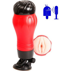 Crazy Bull Flora Pussy Voice Pocket Pussy & Sleeve Αυνανιστήρι με Δόνηση Red